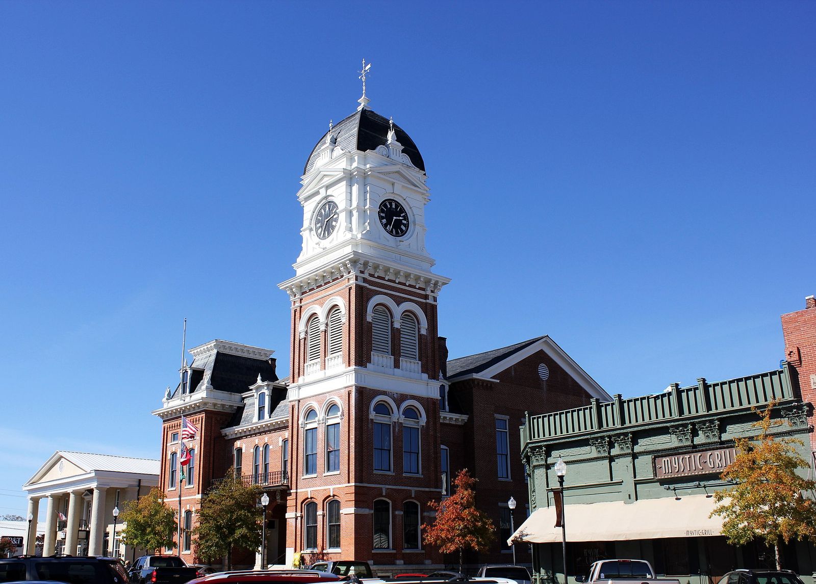 The historic Covington town square