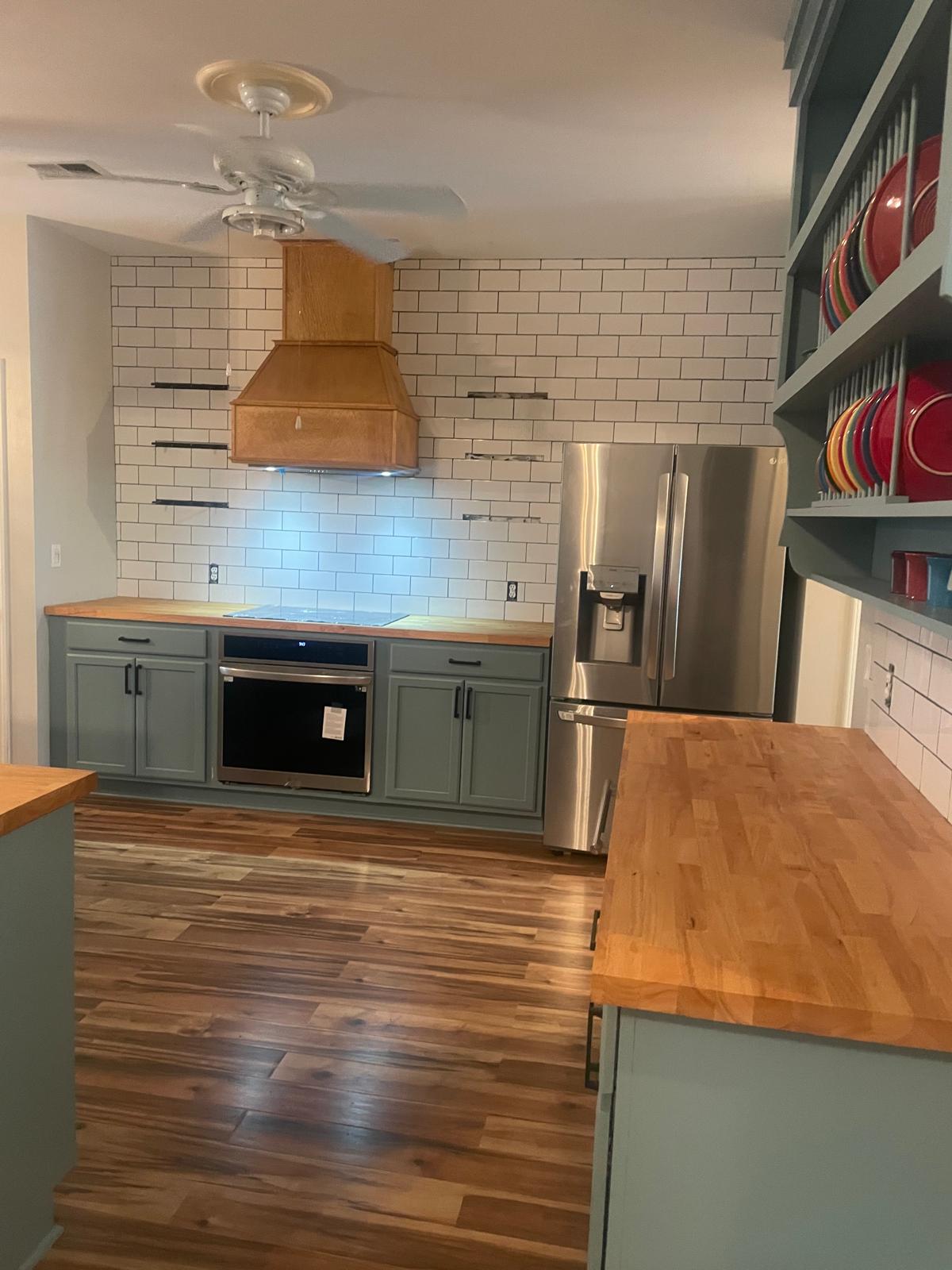 Hardwood flooring installed through a remodeled kitchen in Metro Atlanta, GA
