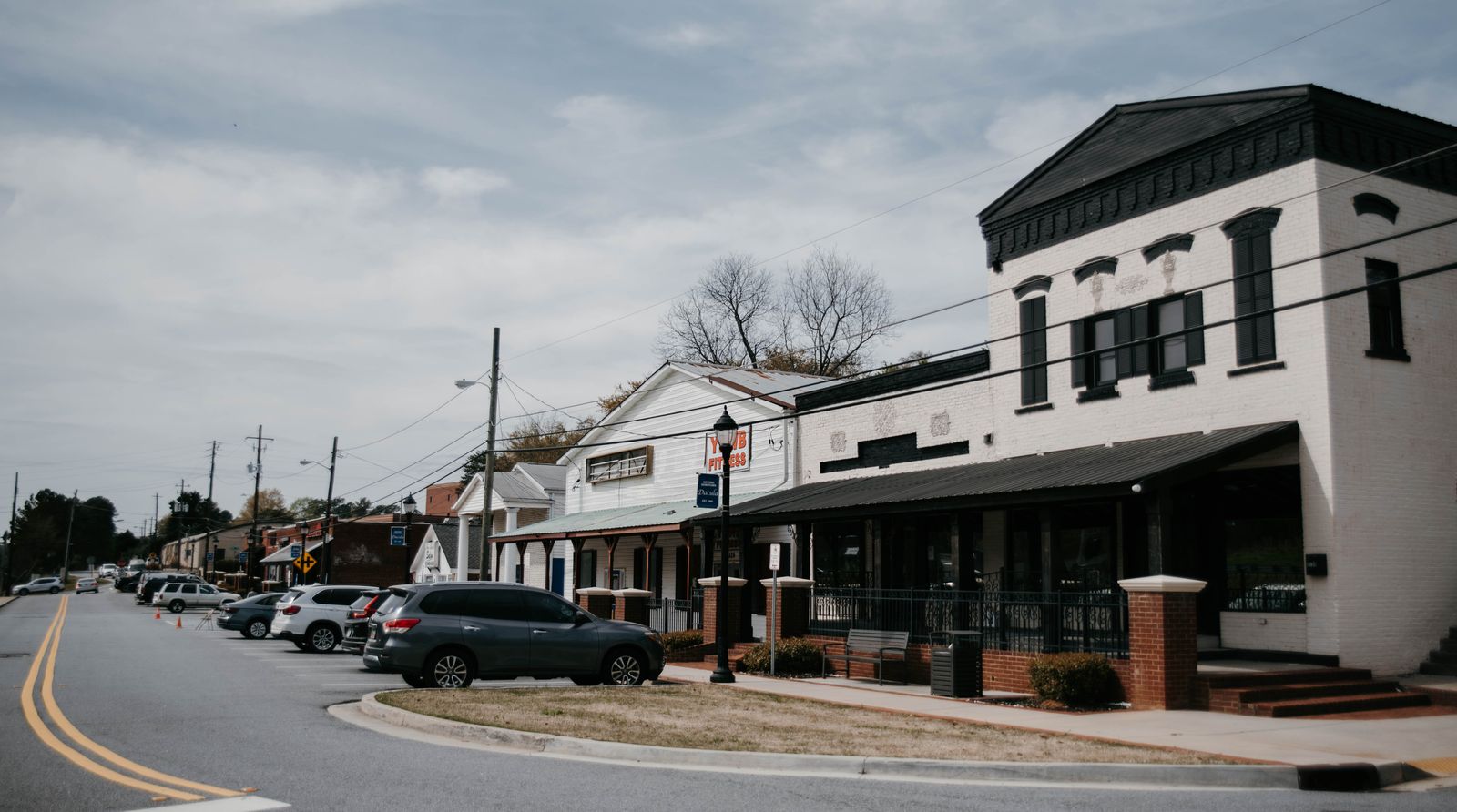 Historic buildings on 2nd Avenue in Dacula